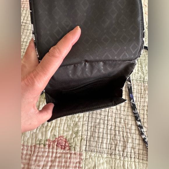 Vera Bradley Mini Hipster Black and Purple Floral Crossbody Bag - Picture 4 of 10